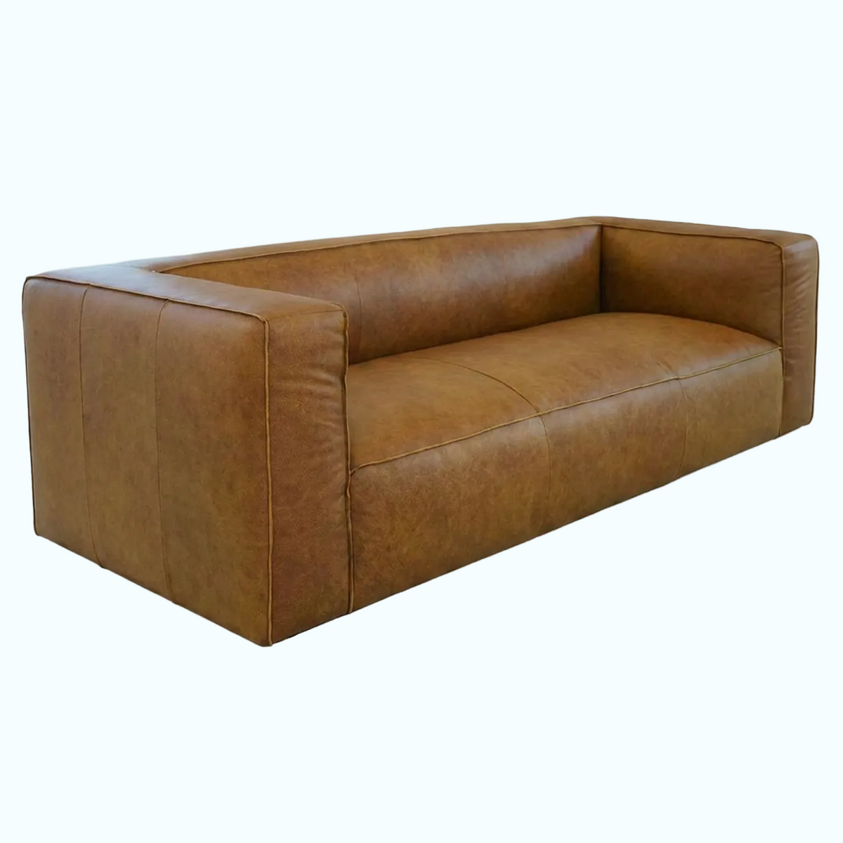 Colton Tan Leather Sofa