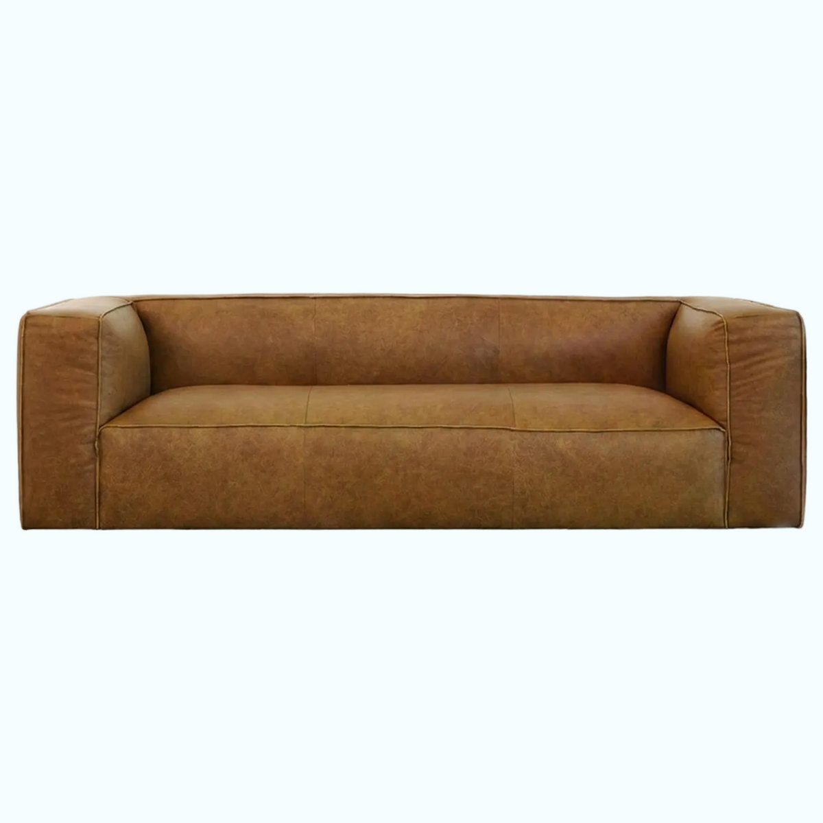 Colton Tan Leather Sofa
