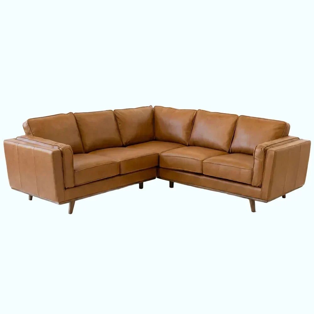 Corner Top-Grain Leather Sectional