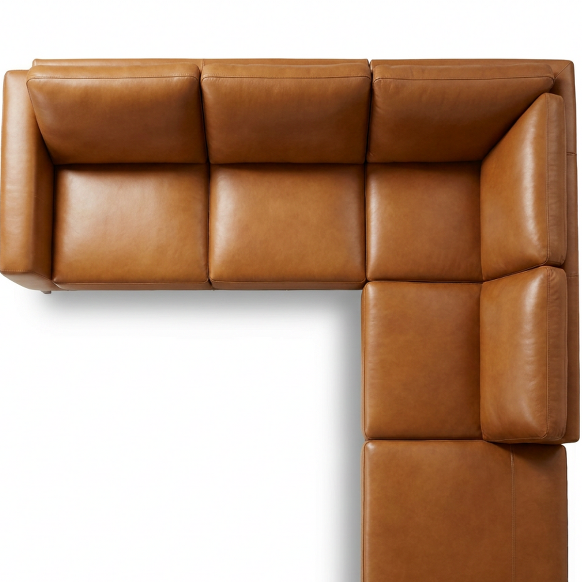 Benson Top-Grain Leather Sectional with Chaise