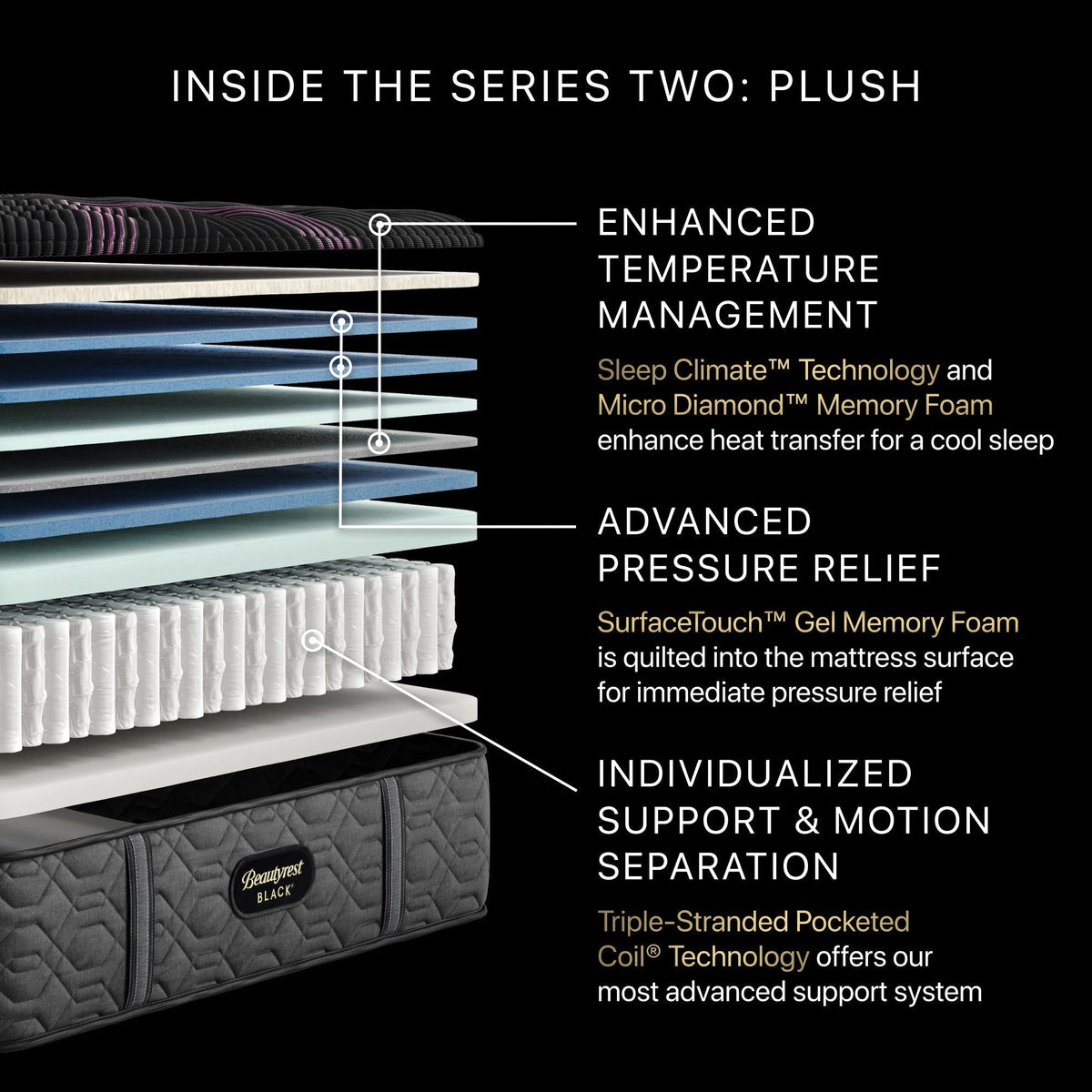 Beautyrest Black® Series Two 15.25" Plush Mattress
