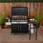 Blackstone 36-in Culinary Cabinet Griddle with Side Table: Versatile Outdoor Cooking in Stainless Steel