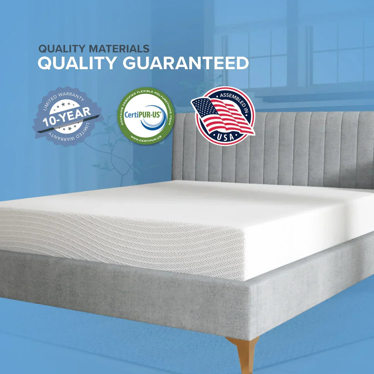 Bedplanet 10” EcoCore Origin Soy-Based Mattress – Eco-Friendly & Medium Firm