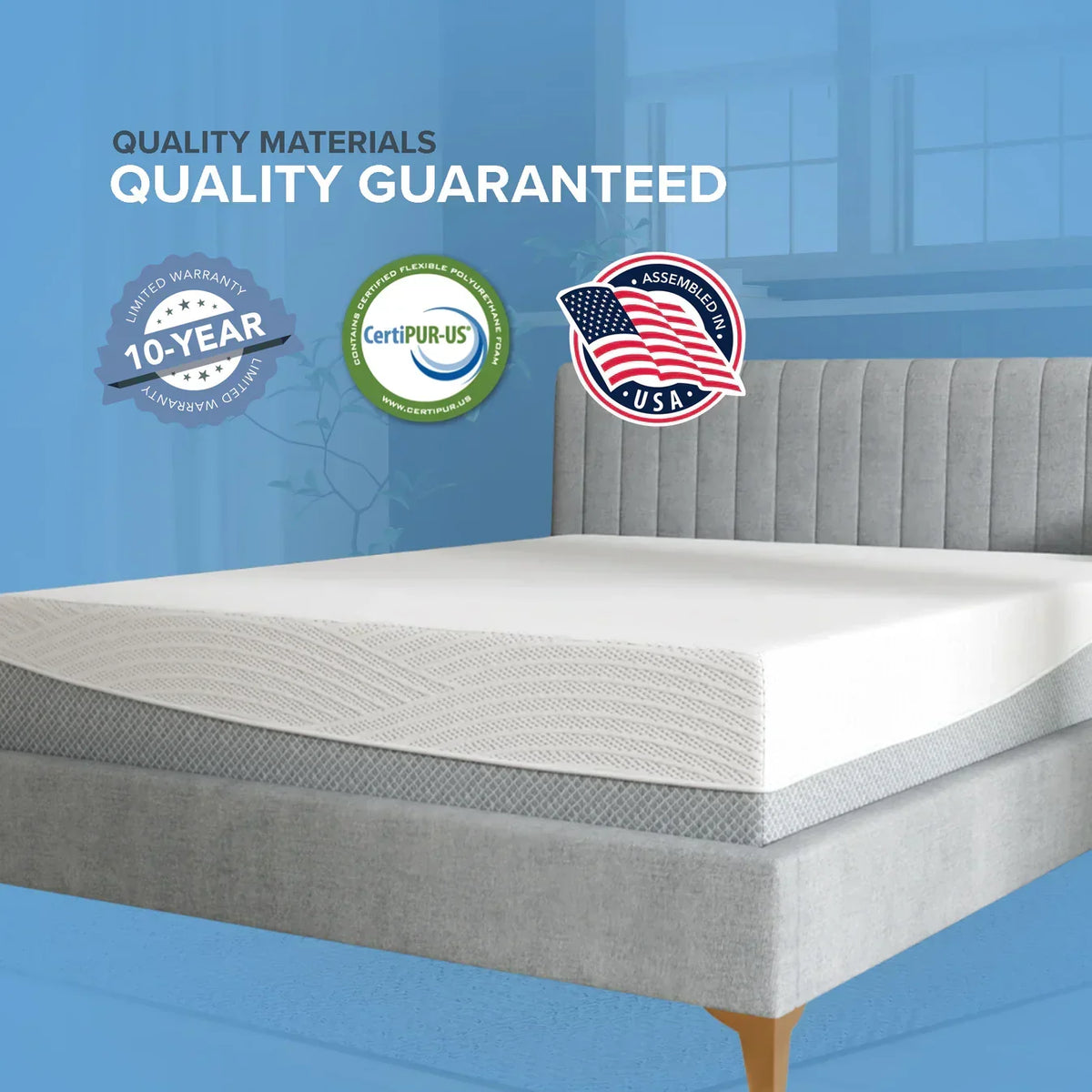 Bedplanet 12” EcoCore Hybrid Mattress – Soy-Based Foam & Pocketed Coils