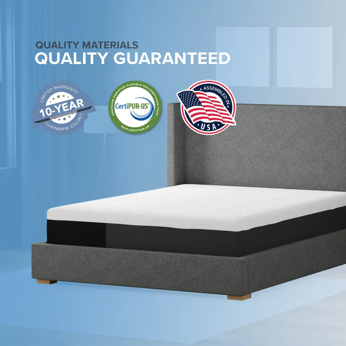 Bedplanet 12” Essentials Gel Memory Foam Mattress – Soft & Cooling (RV Ready)