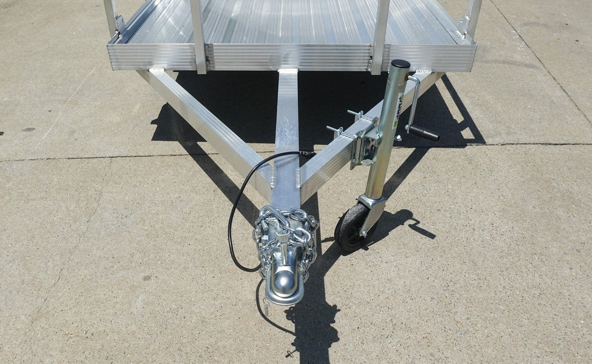 5′ x 10′ Aluminum Utility Trailer with Gate and Mag Wheels – 3500 lb Axle