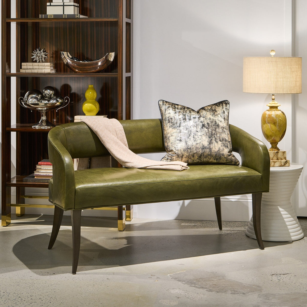Dustin Leather Bench