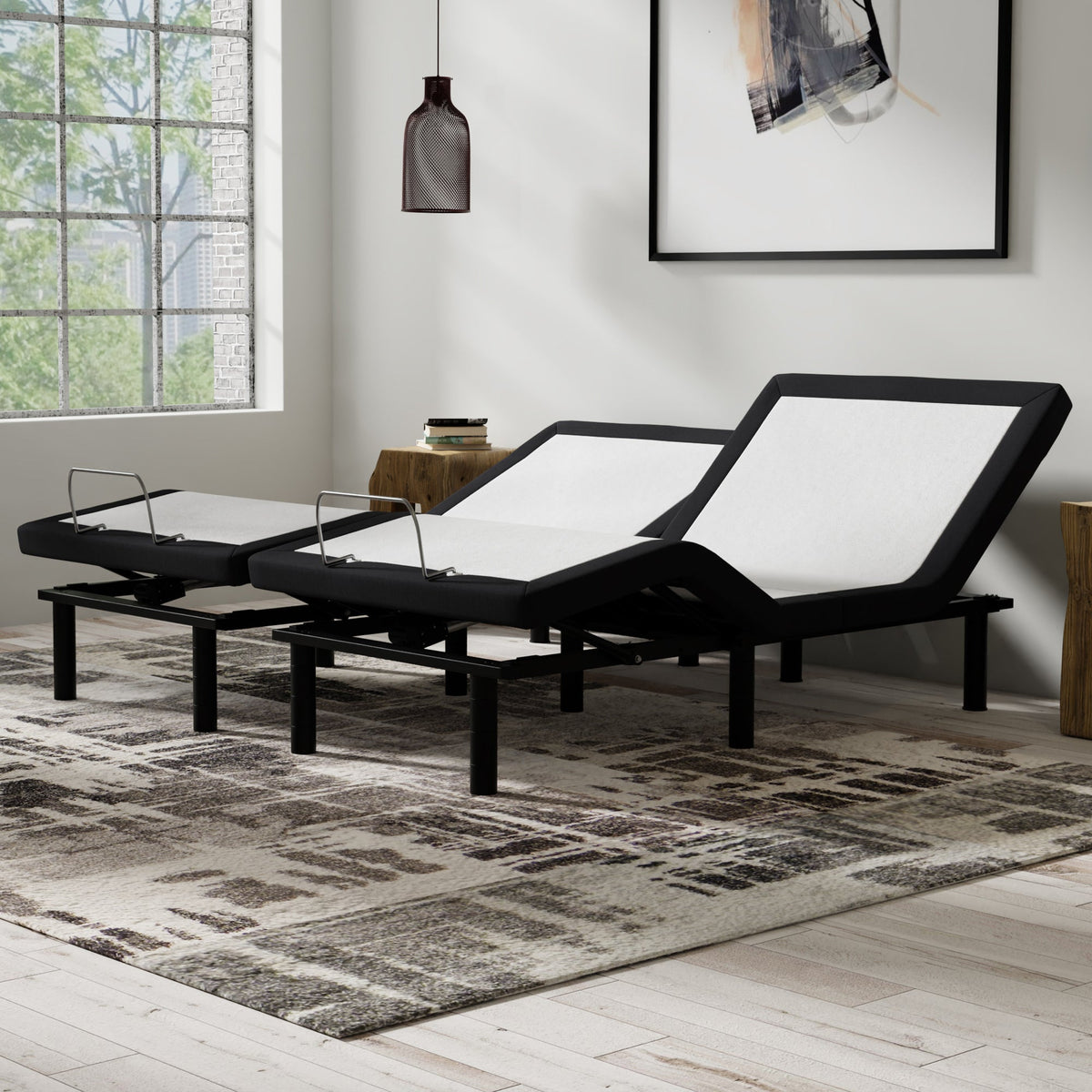 Bedplanet Model P Adjustable Bed with Dual Massage and USB Ports