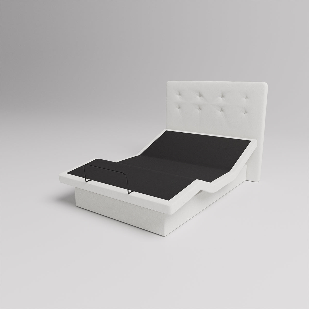The Dawn House Bed - Adjustable Base Split King Ivory - Floor Model