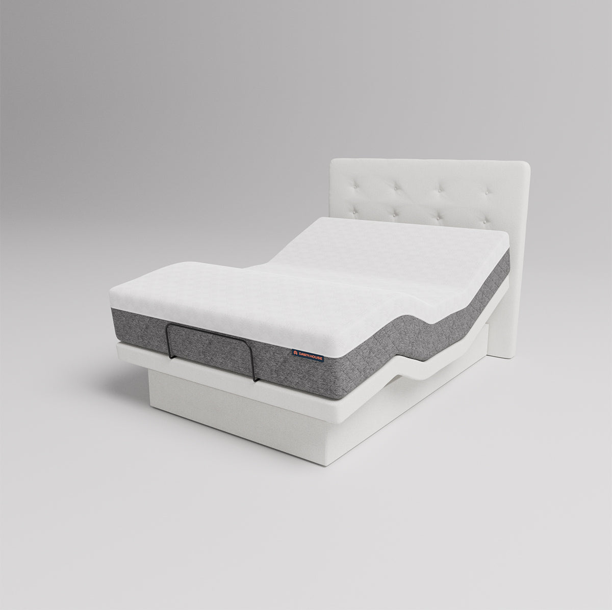 The Dawn House Bed - Adjustable Base Split King Ivory - Floor Model