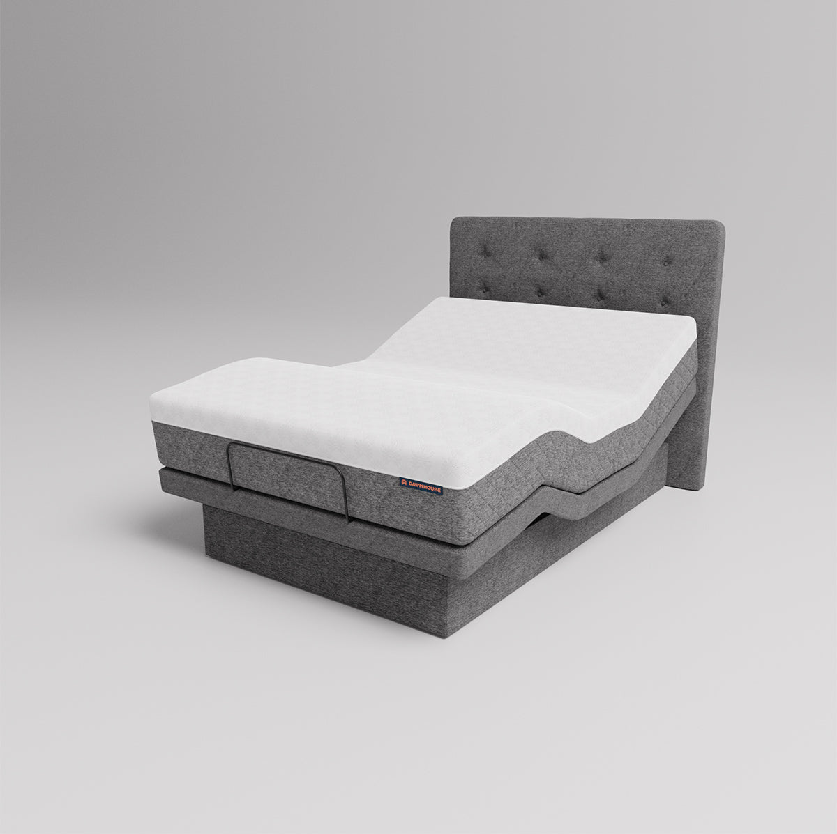 The Dawn House Bed - Adjustable Base Split King Ivory - Floor Model