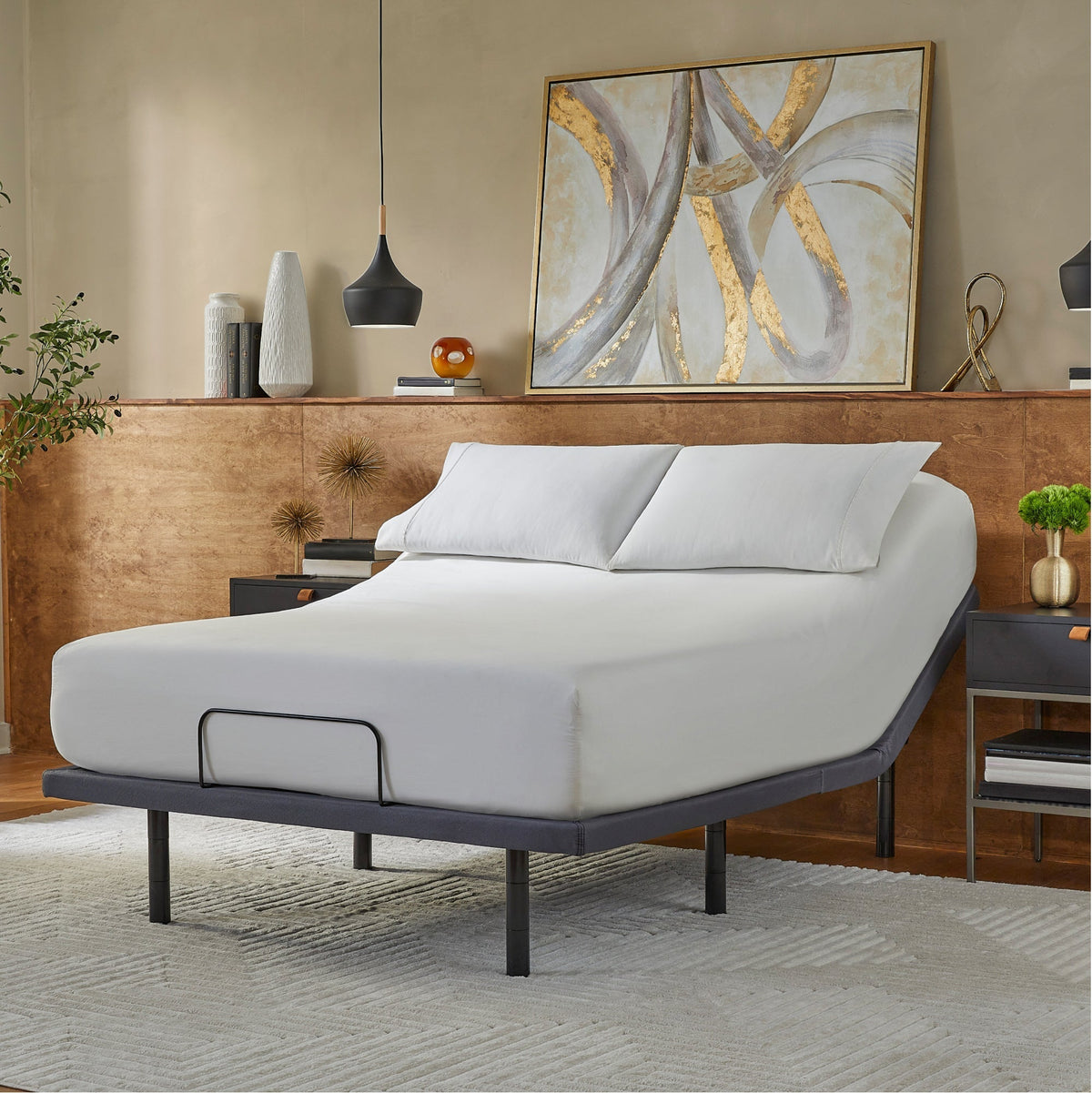 Serta baselogic™ Gold Head and Foot Adjustable Base with Massage & USB