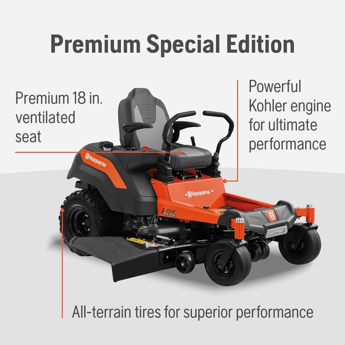 Husqvarna Z254F 24HP 726cc Kawasaki Engine 54" FAB Z-Turn Mower Premium Special Edition