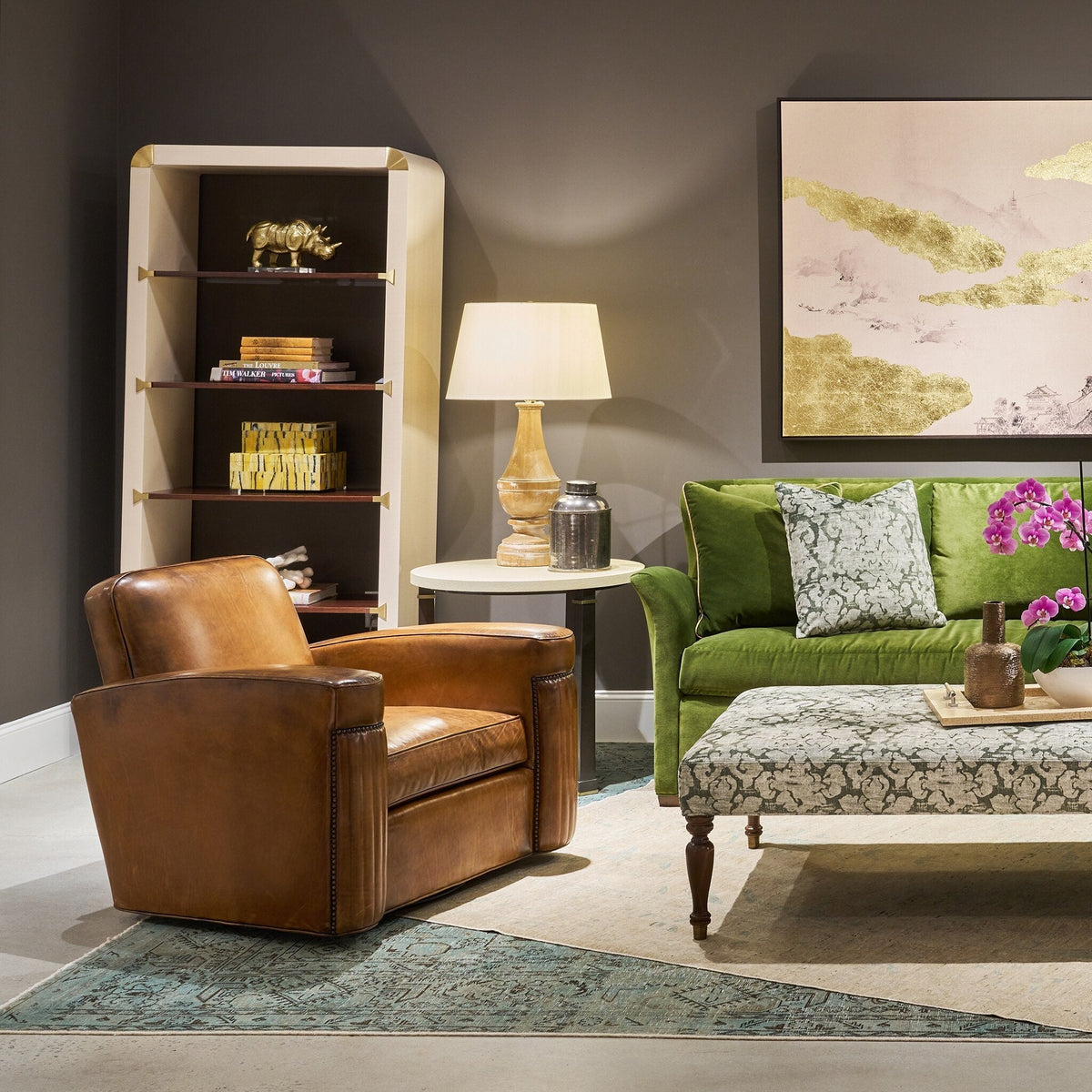 Jacques Leather Swivel Chair
