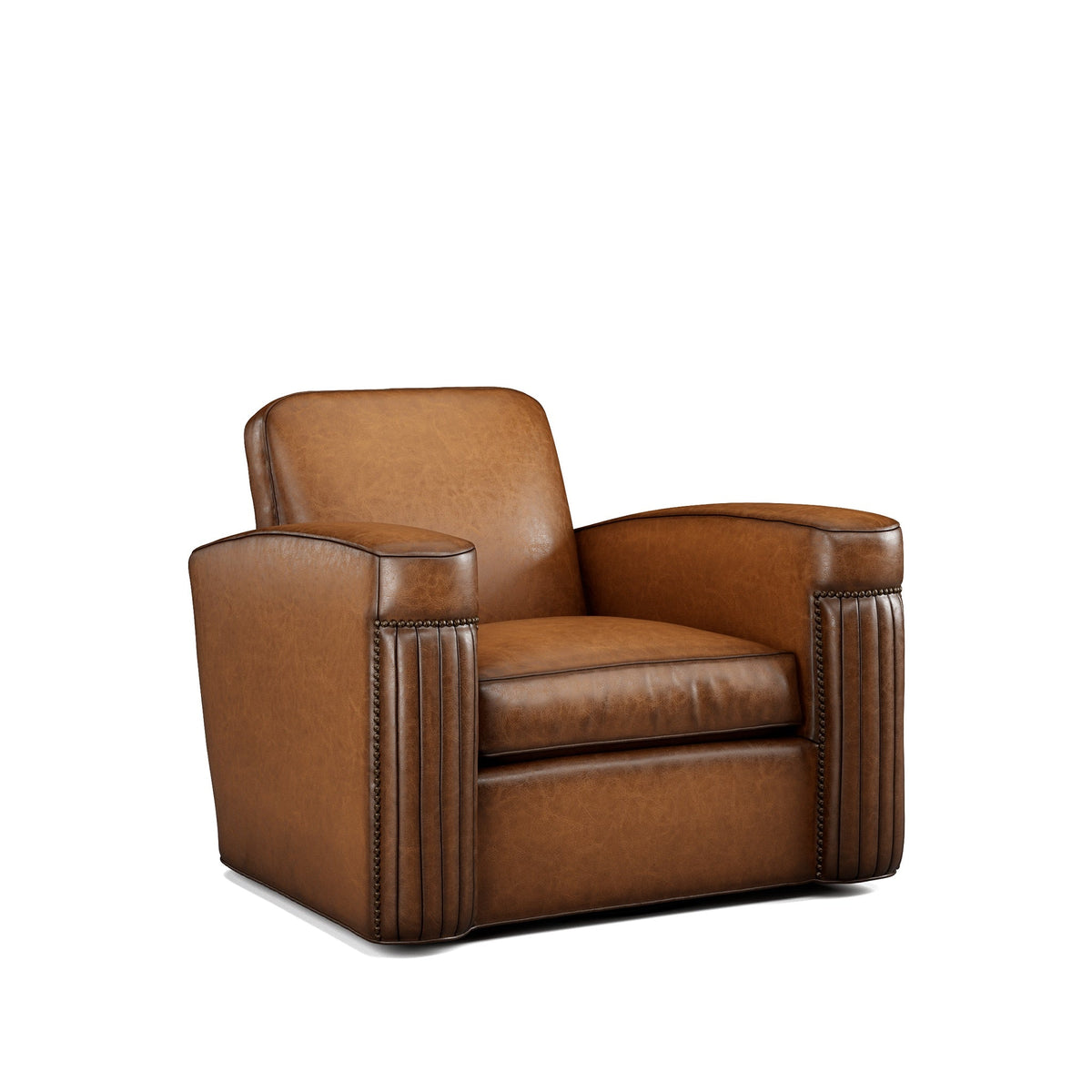 Jacques Leather Swivel Chair