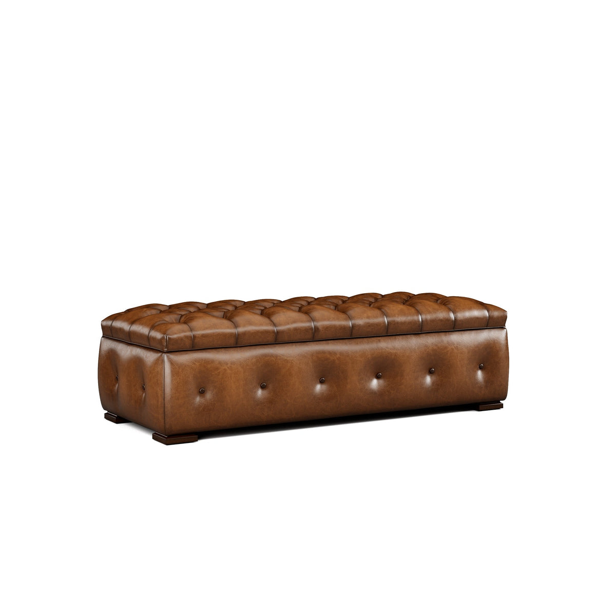 Bradley Leather Storage Ottoman