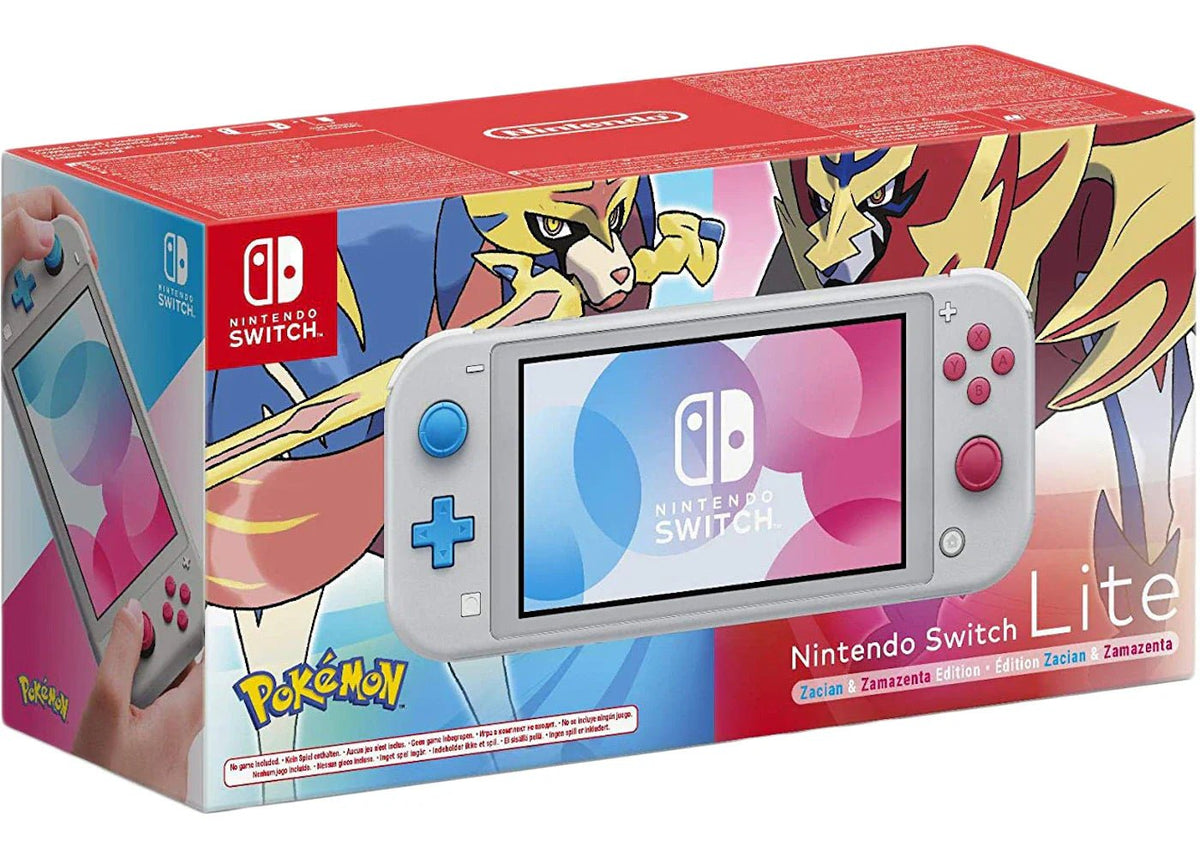Nintendo Switch Lite Zacian and Zamazenta Pokemon Edition Gray - US Charger (HDHSGBZAA)