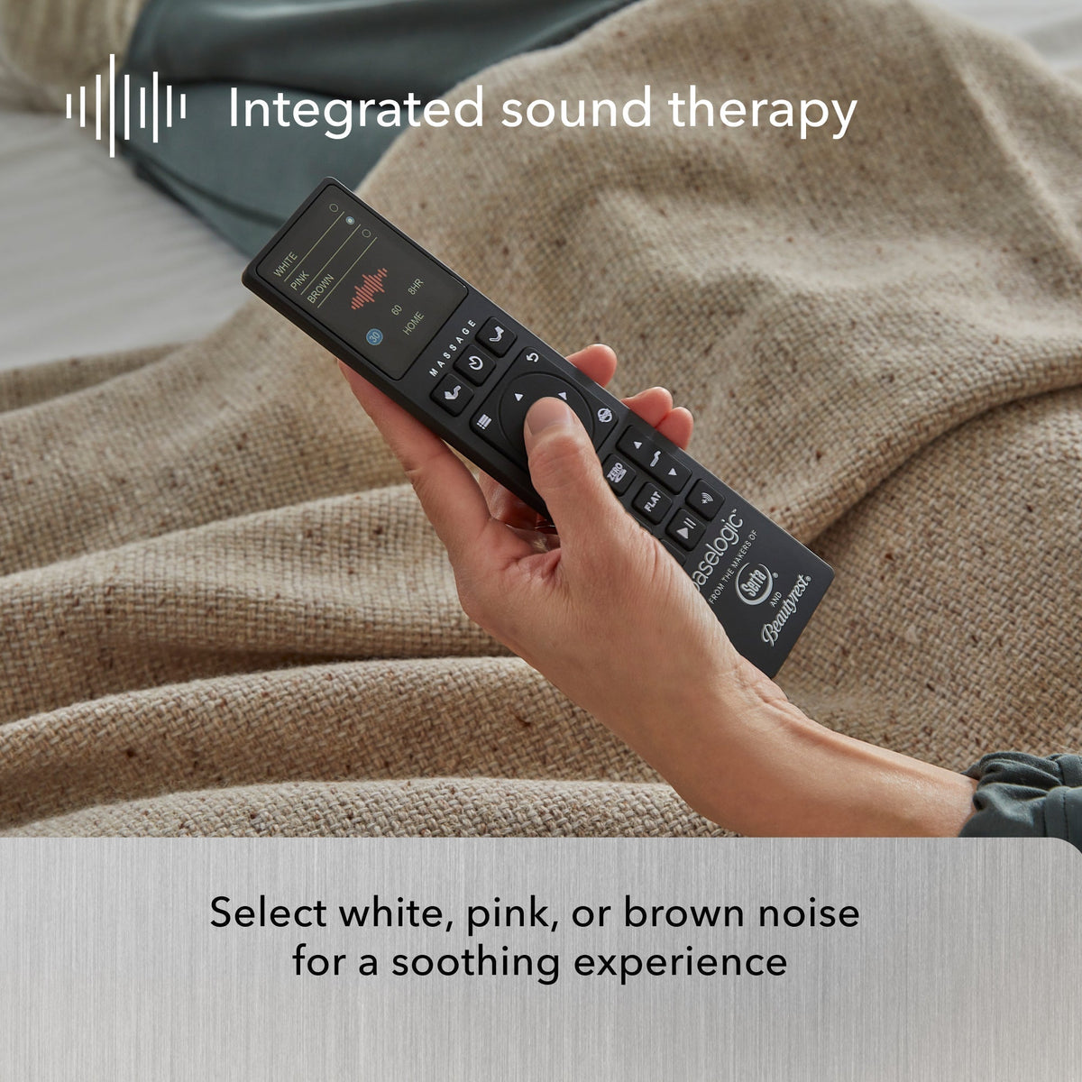 Serta baselogic™ Platinum Head and Foot Adjustable Base with Massage & Sound Therapy