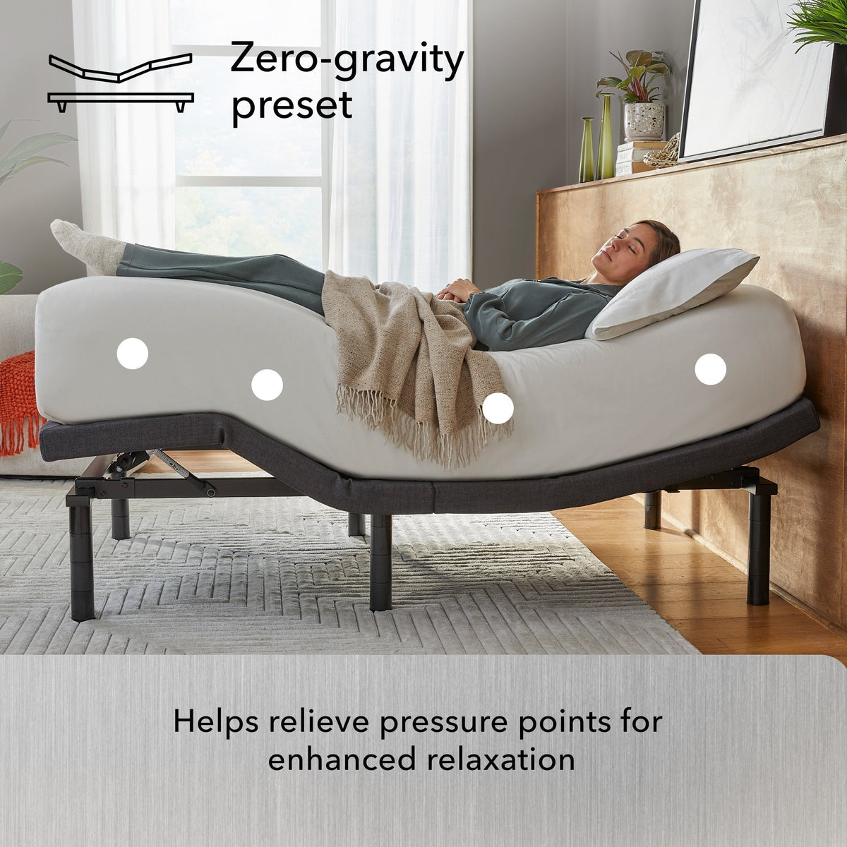 Serta baselogic™ Platinum Head and Foot Adjustable Base with Massage & Sound Therapy
