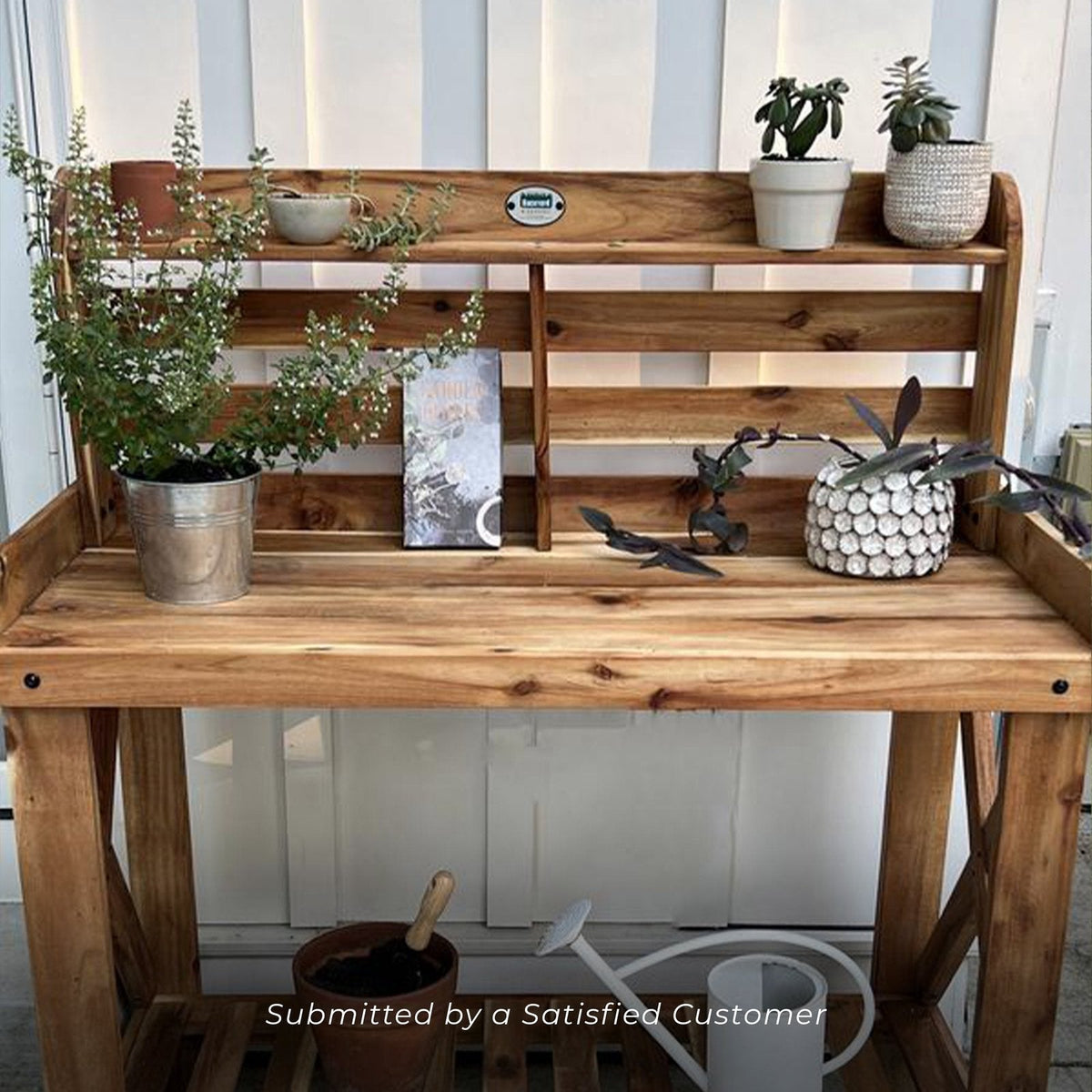 Potting Table/Bench/Serving Bar - Acacia Wood