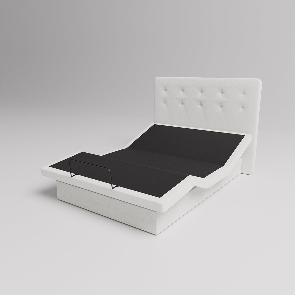 The Dawn House Bed - Adjustable Base Split King Ivory - Floor Model