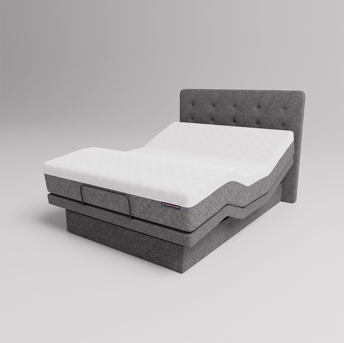 The Dawn House Bed - Adjustable Base Split King Ivory - Floor Model