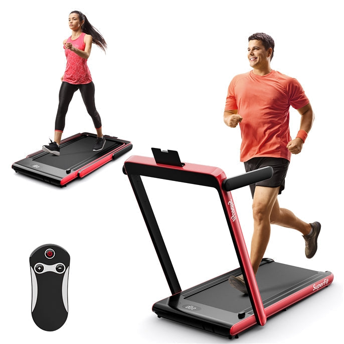 Goplus 2 in 1 Under Desk Treadmill, 2.5HP Superfit Folding Treadmill with Touch Panel Control, Treadmills for Home Office