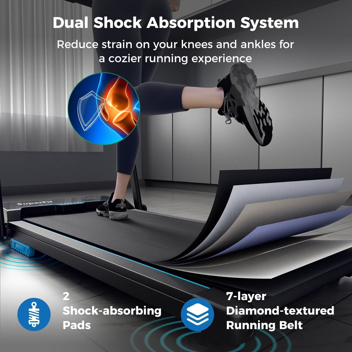 Goplus 3 in 1 Folding Treadmill, 2.5HP 340 LBS Capacity Walking Pad with Handle Bar