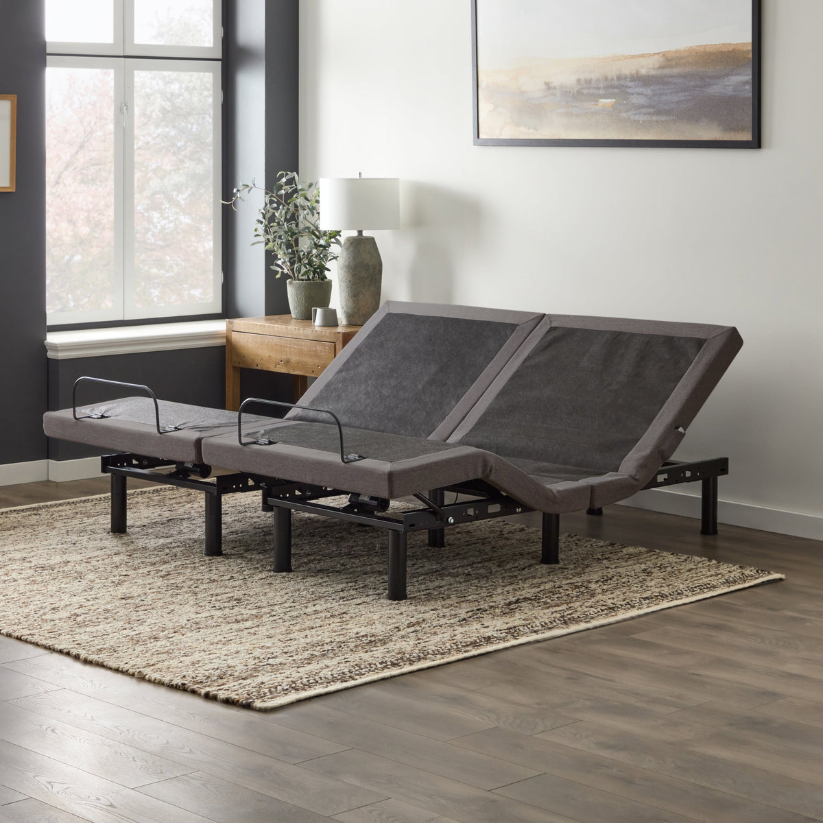 Malouf M455 Smart Adjustable Bed Base - App-Controlled with Massage
