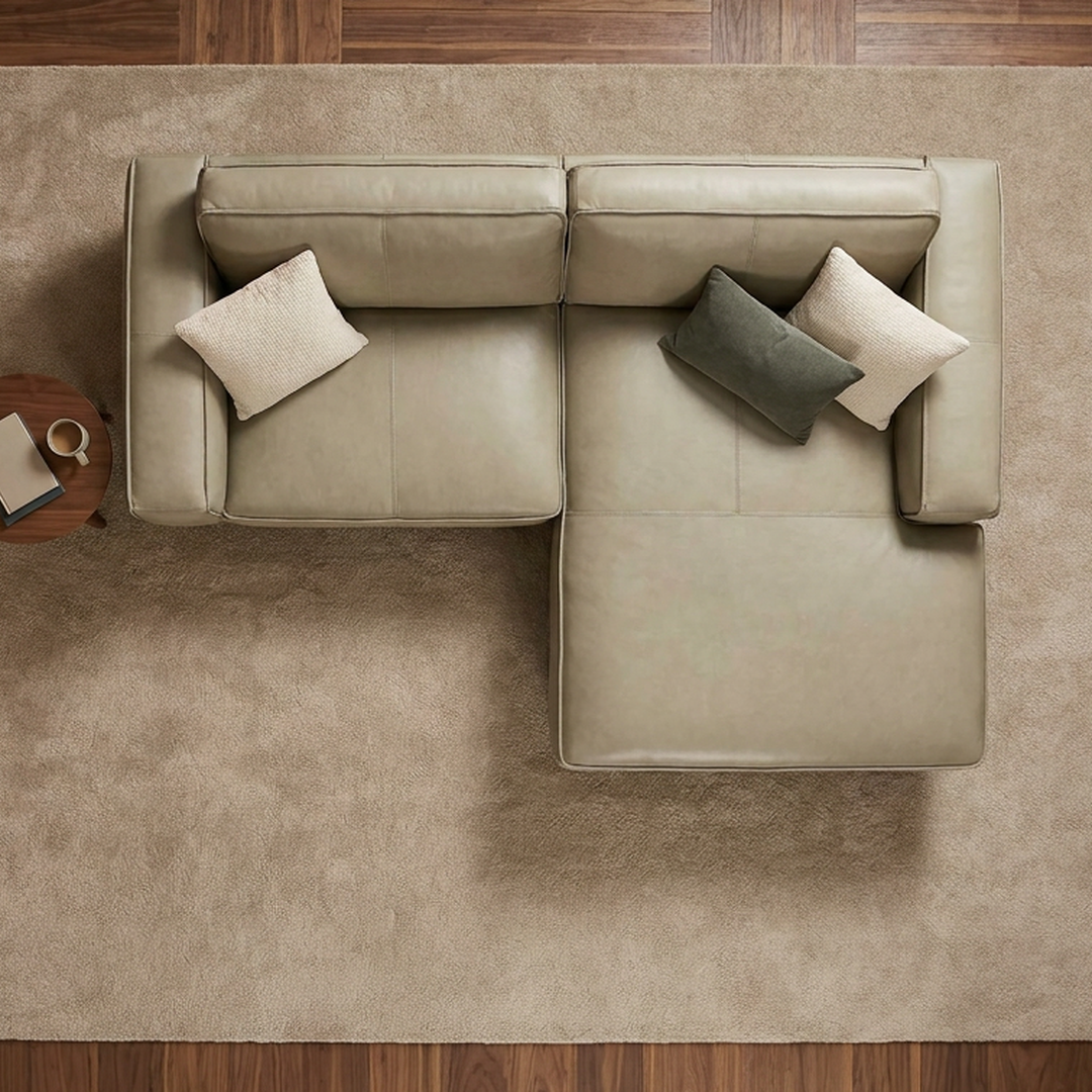 Wildwood Top-Grain Leather Sectional