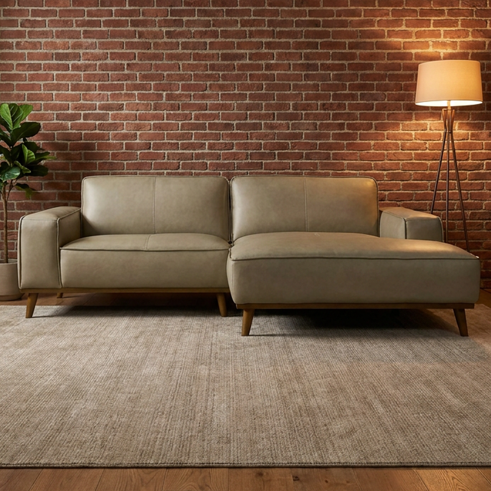 Wildwood Top-Grain Leather Sectional