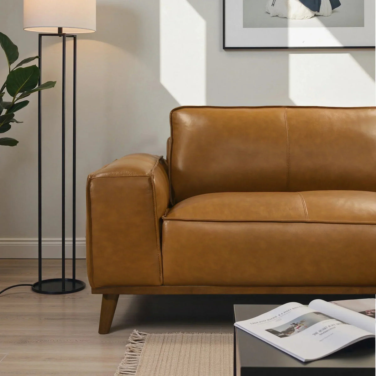 Wildwood Top-Grain Leather Sectional