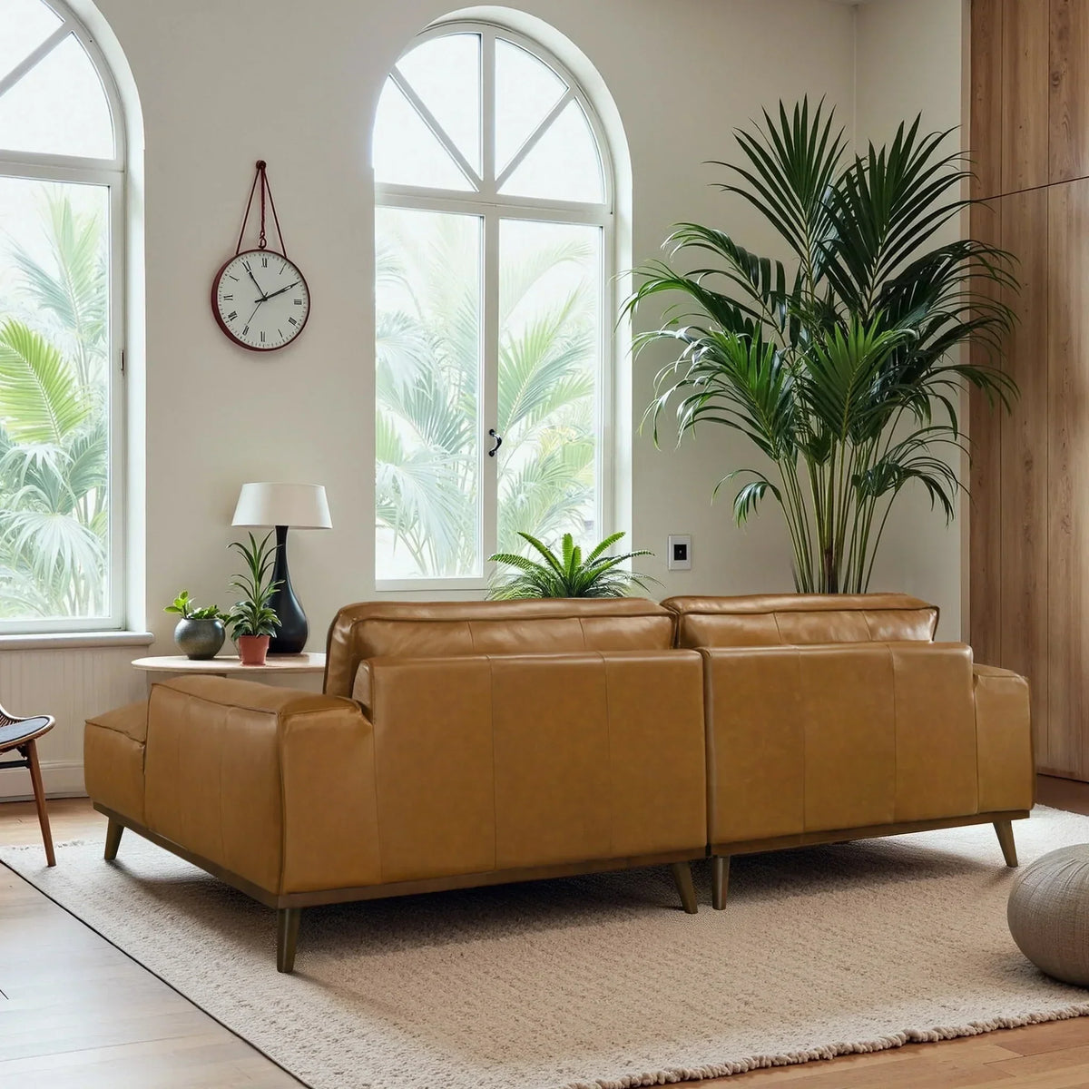 Wildwood Top-Grain Leather Sectional