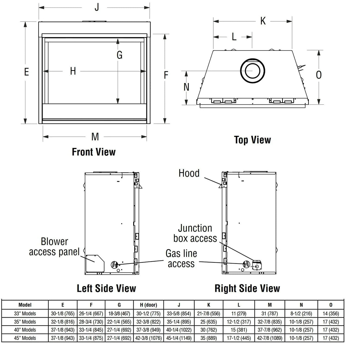 Superior DRT2033 Direct Vent Gas Fireplaces.