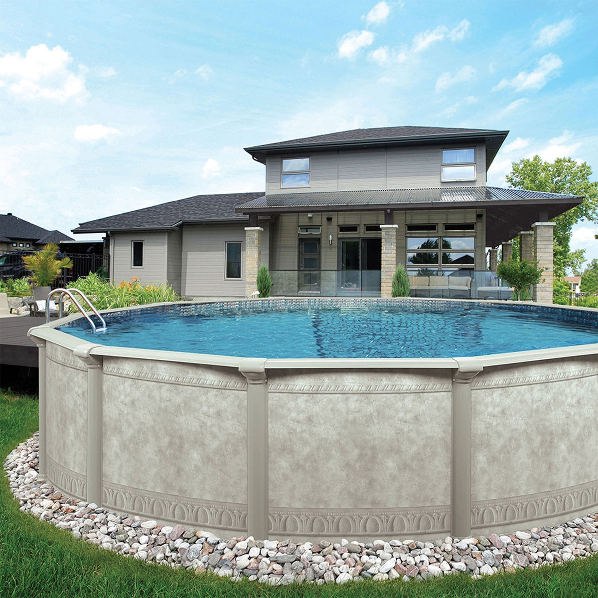 Aquarian Venetian 24ft x 52in Above Ground Swimming Pool with Liner and Skimmer image 10