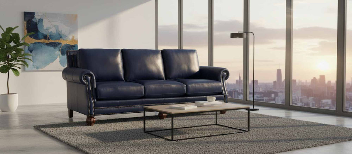 Chex Leather Sofa