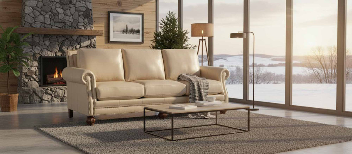 Chex Leather Loveseat