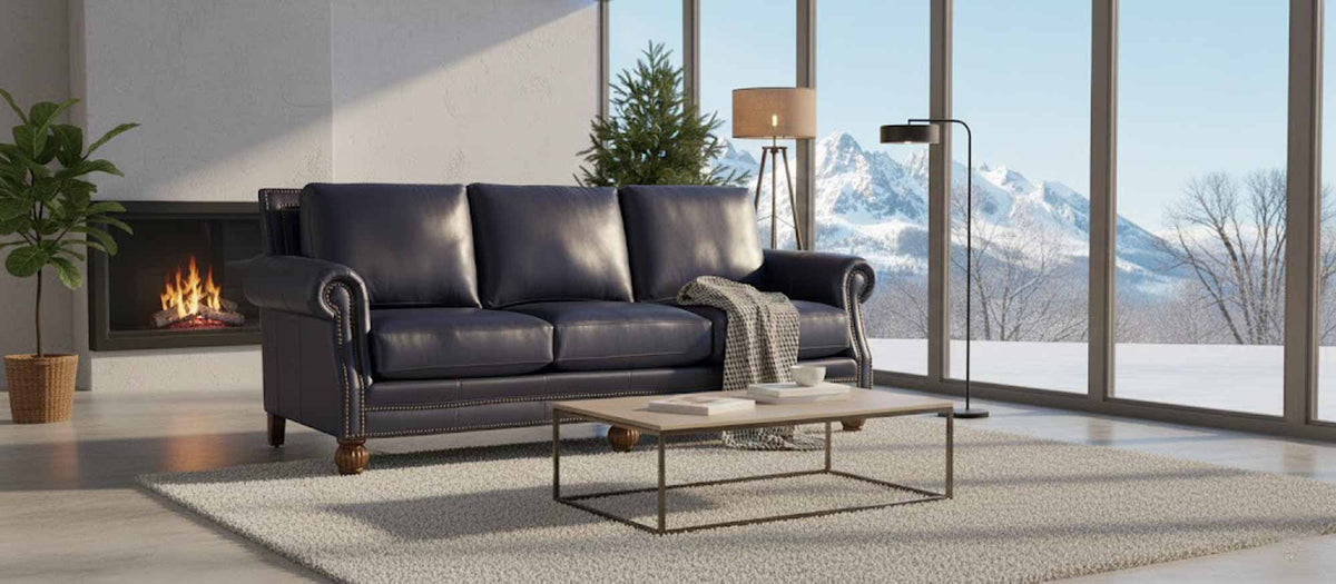 Chex Leather Sofa