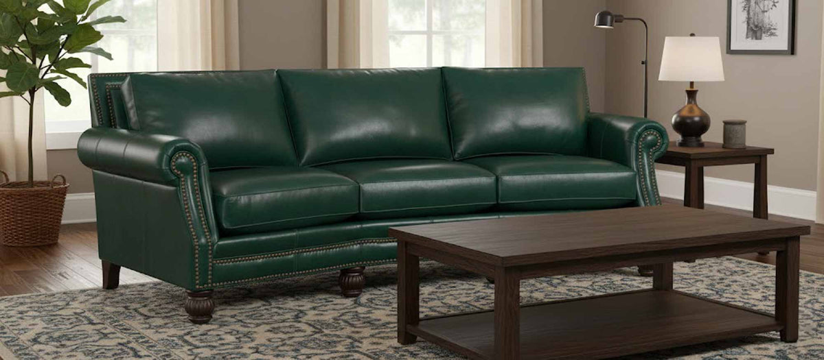 Chex Leather Conversation Sofa