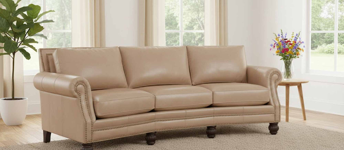 Chex Leather Conversation Sofa