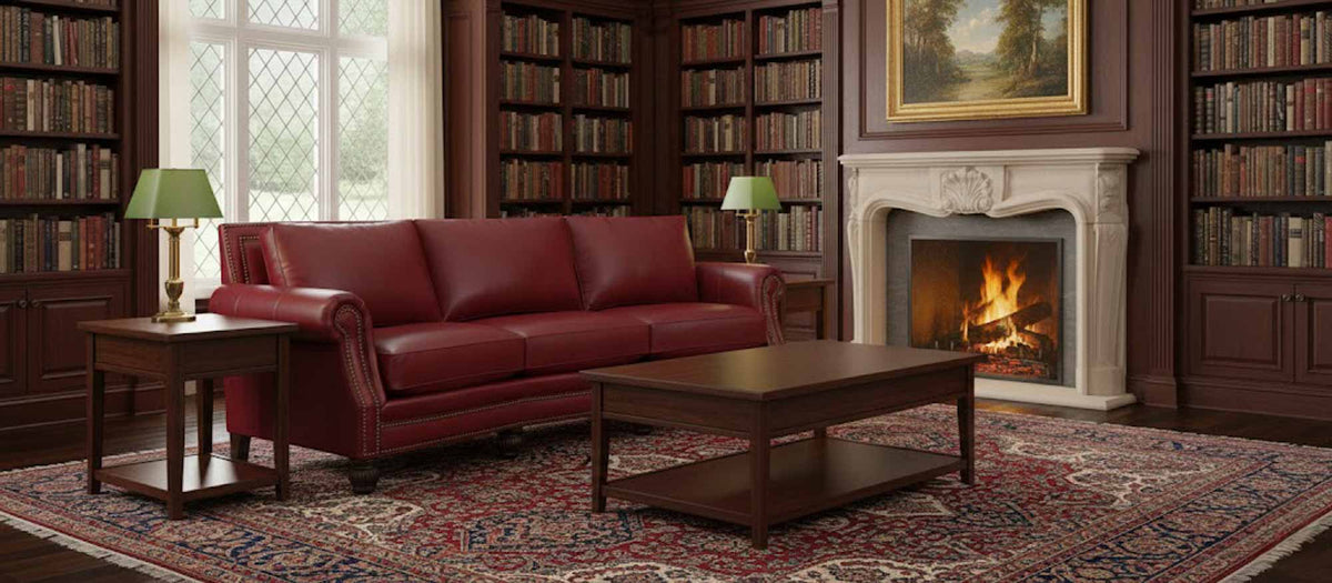 Chex Leather Conversation Sofa