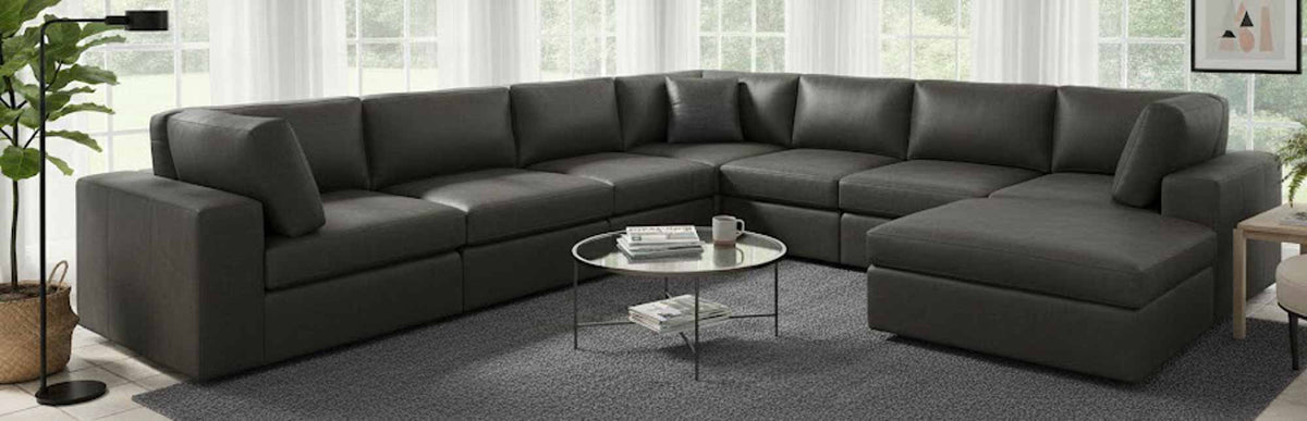 Mod Leather Sectional