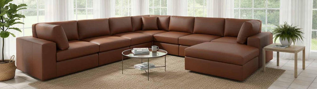 Mod Leather Sectional