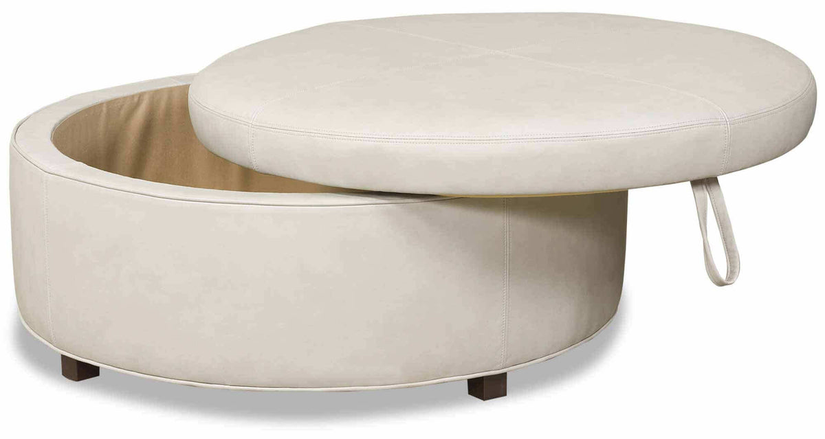 Lulu Leather Storage Ottoman