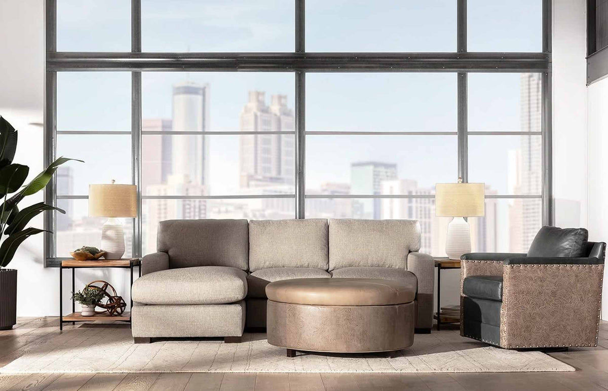 Lulu Leather Storage Ottoman
