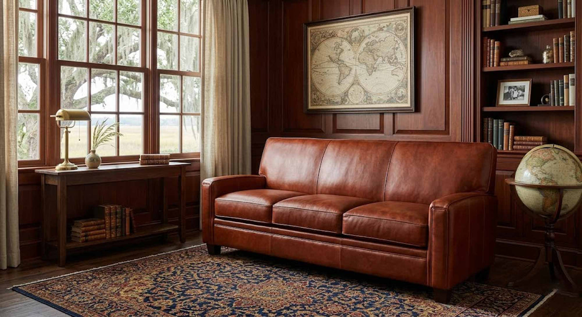 Vanderpump Leather Sofa