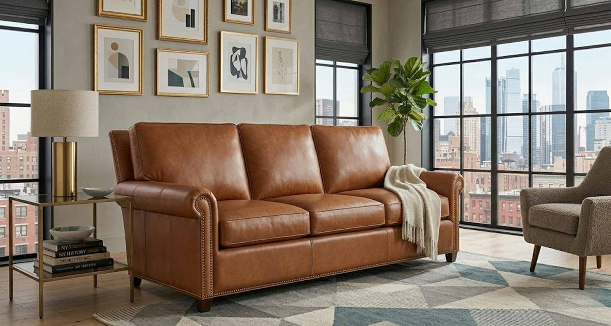 Rita Leather Sofa