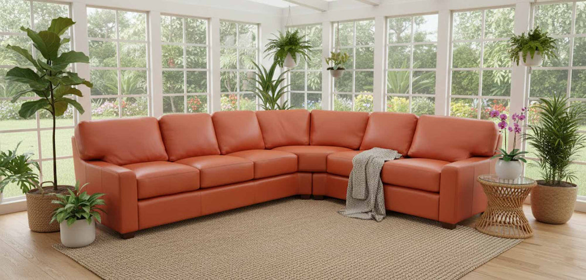 Albany Leather Sectional