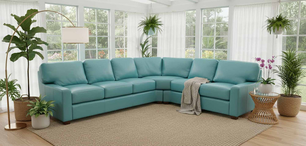 Albany Leather Sectional