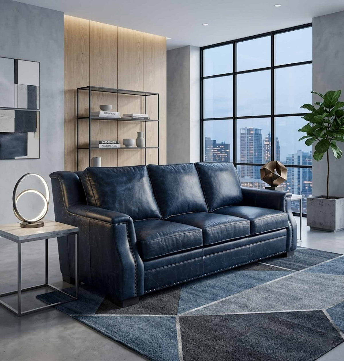Mario Leather Sofa